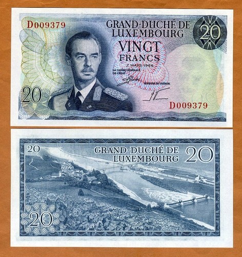 Luxembourg francs 1966 - luxembourg, 20