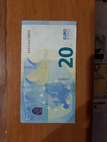 Rara banconota euro - da, 20